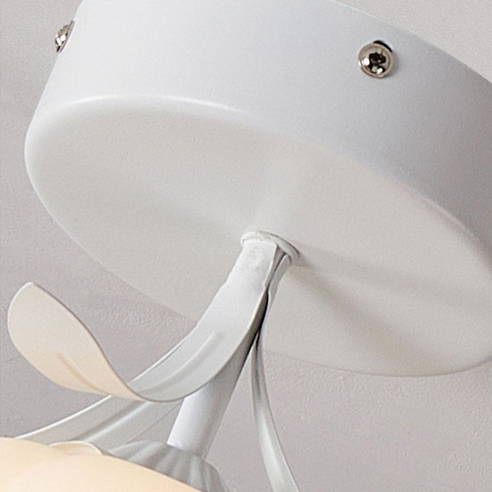 Ceiling Light with Floral Glass Shade Design