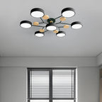 Contemporary Round Iron LED Chandelier | Energy-Efficient. Stylish Lighting for Living Rooms. Dining Areas & Entryways