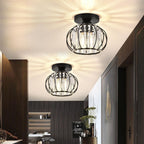 Crystal Ceiling Light with Gold Flush Mount