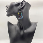 Fun Cat Earrings with Middle Finger