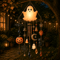 Glow-in-the-Dark Ghost Halloween Wind Chime