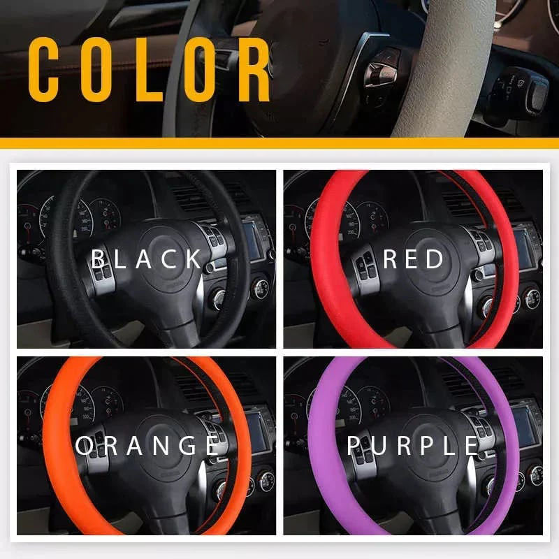 Cool non-slip silicone steering wheel cover