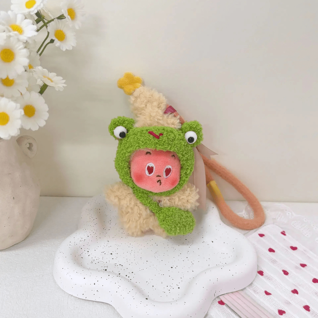 Handmade plush outfit for enchanting dolls