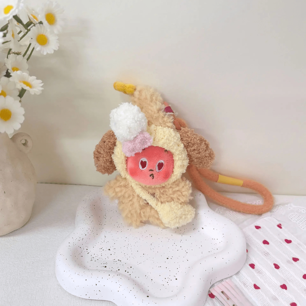 Handmade plush outfit for enchanting dolls