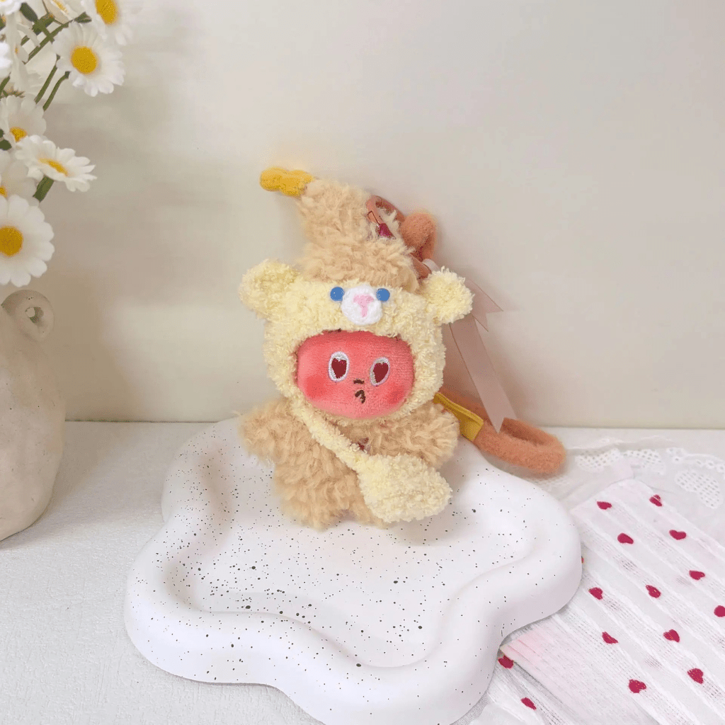 Handmade plush outfit for enchanting dolls