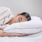 Veluvon Serenity Pillow | Hypoallergenic & Antibacterial | With Lavender Scent | Soft Sleeping Pillow for Sensitive Skin