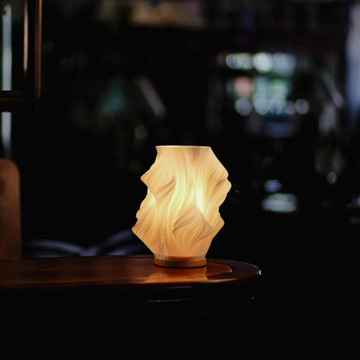 Elegant Desk Lamp with Dimming and Natural Wooden Base