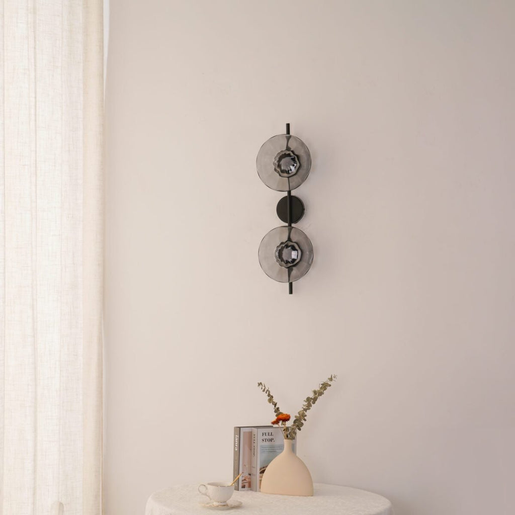 Round Glass Wall Lamp in Scandinavian Design
