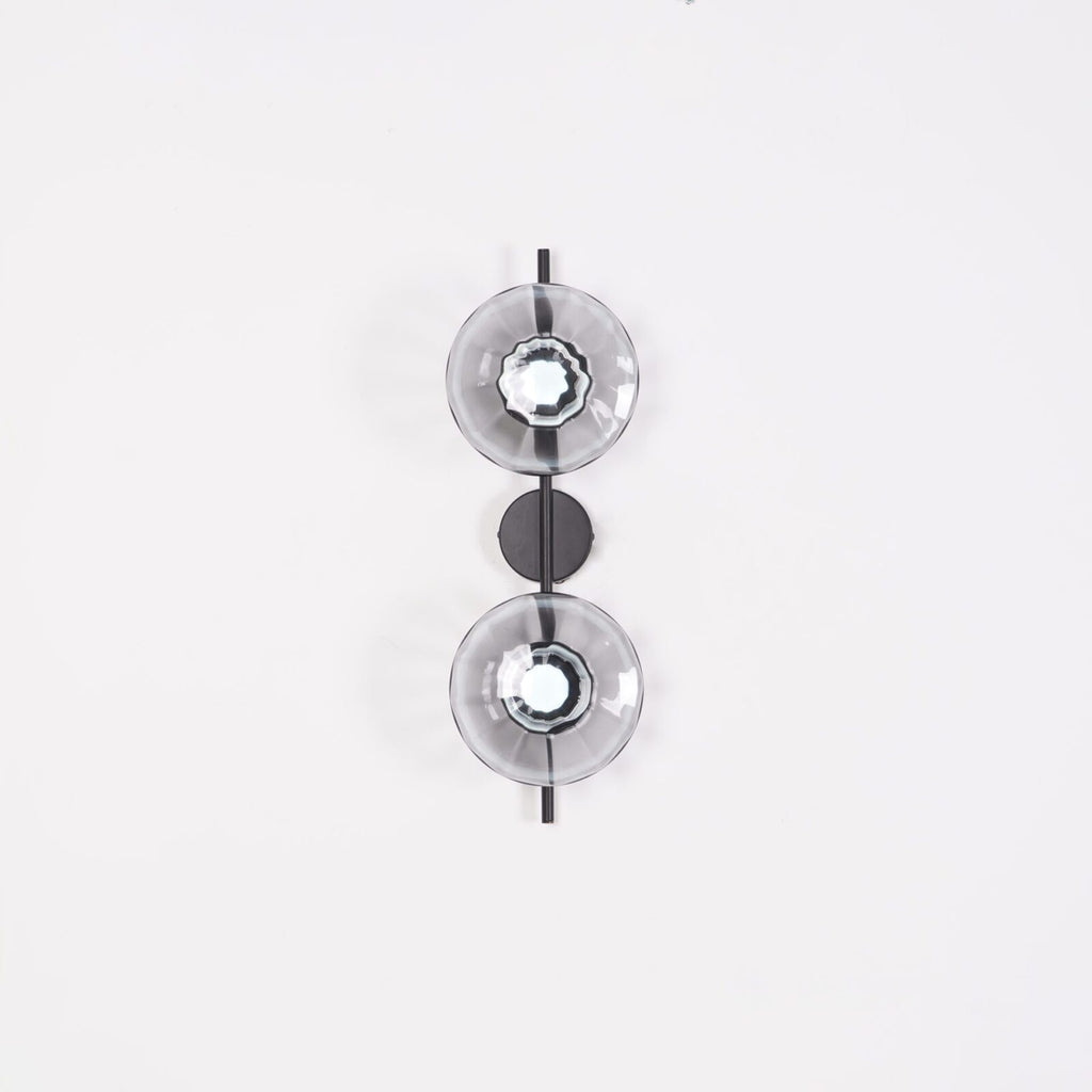 Round Glass Wall Lamp in Scandinavian Design