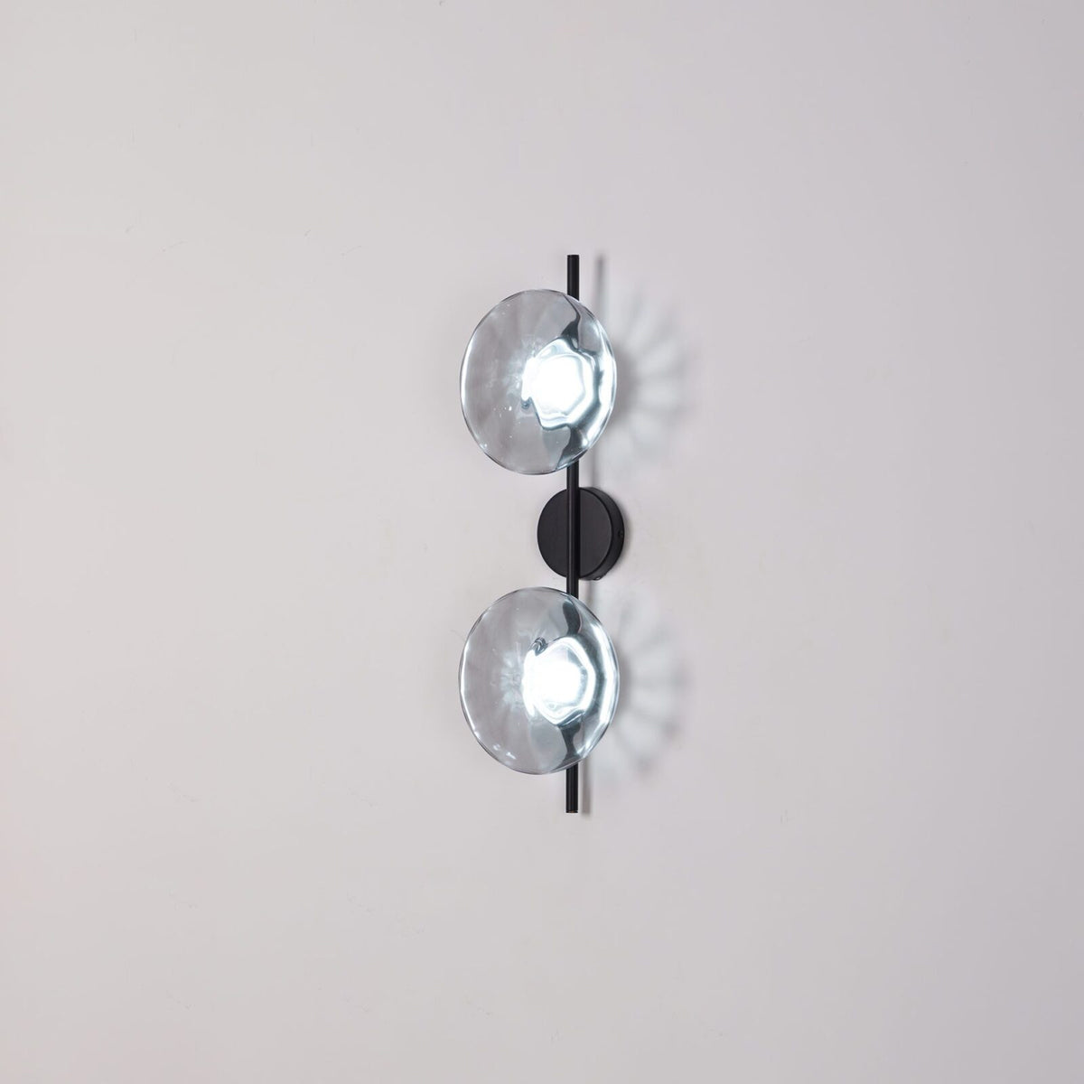 Round Glass Wall Lamp in Scandinavian Design