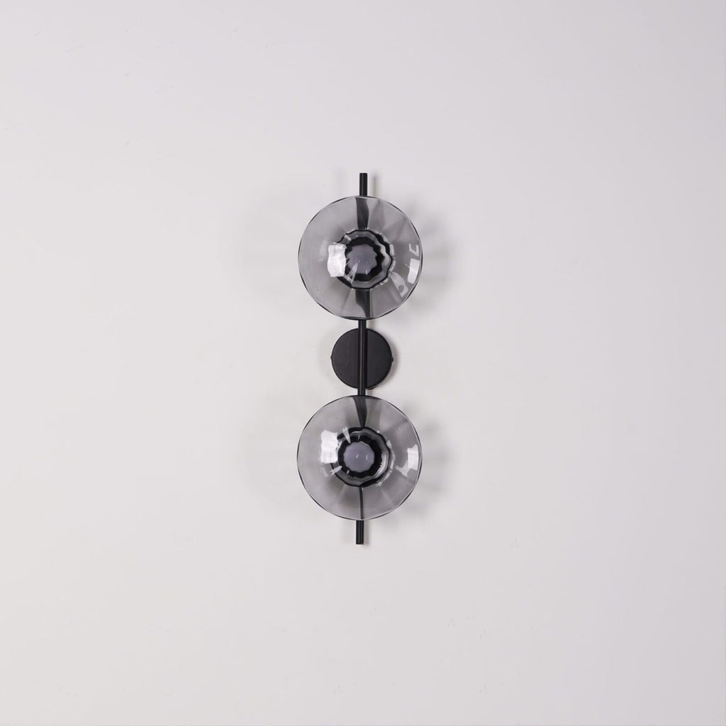 Round Glass Wall Lamp in Scandinavian Design