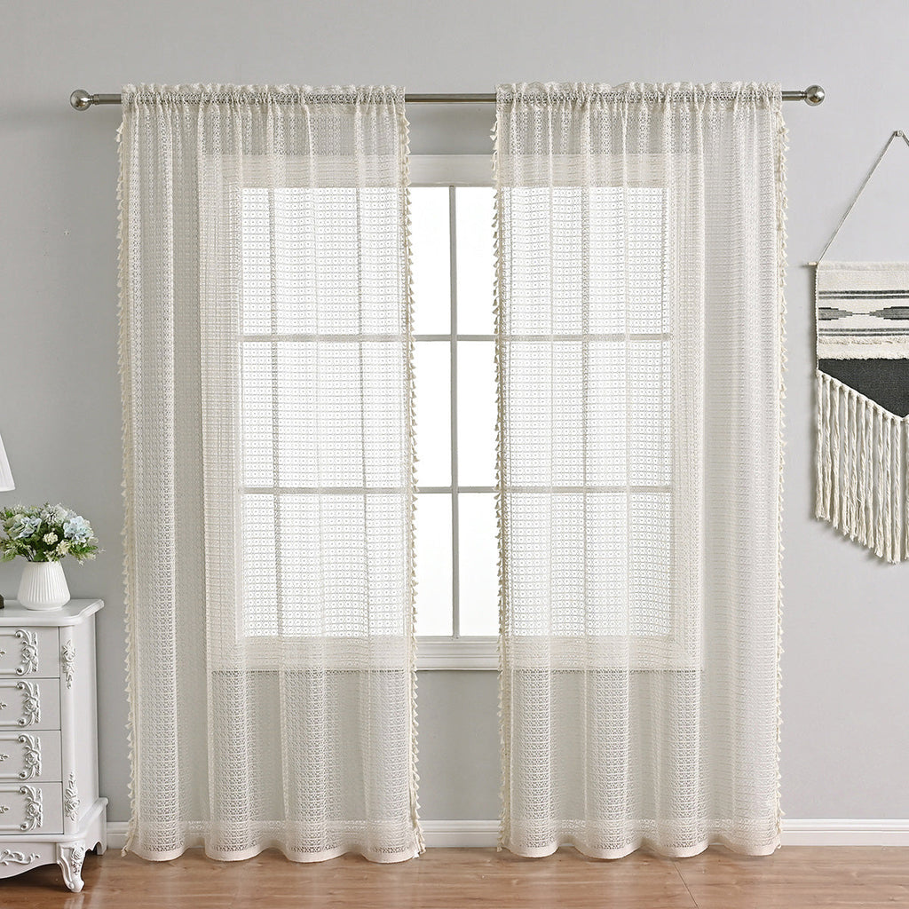 LuxeDrape – Soft Beige Voile for Sophisticated Spaces