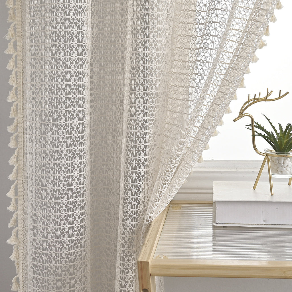 LuxeDrape – Soft Beige Voile for Sophisticated Spaces