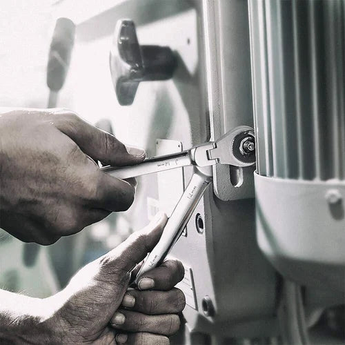 2-in-1 Ratchet Wrench with Flexible & Fixed Head Design
