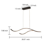 Designer LED Ceiling Lamp with Wavy Curved Shape