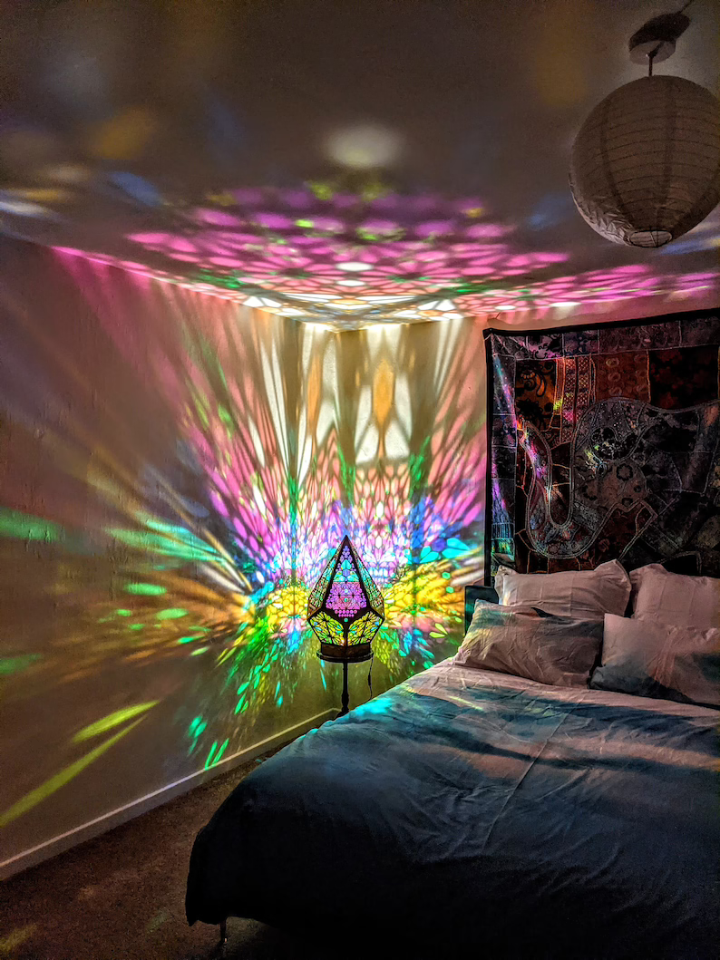 Glass-in-Block Style LED Table Lamp - LumiAura