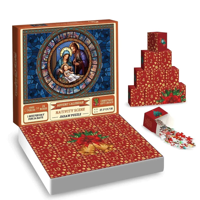 Christmas Advent Calendar Puzzle Game 1000 Pieces