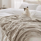 Soft Textured Blanket for Bed and Sofa Comfort