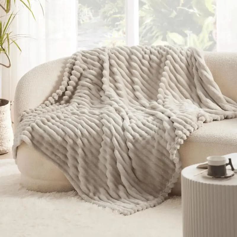 Soft Textured Blanket for Bed and Sofa Comfort