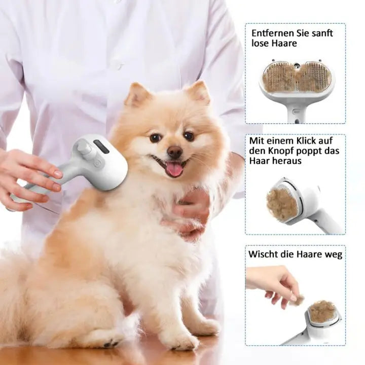 Steam Hair Removal Comb – Fur Care Brush for Pets