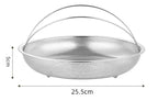 Stainless steel steam insert with handle