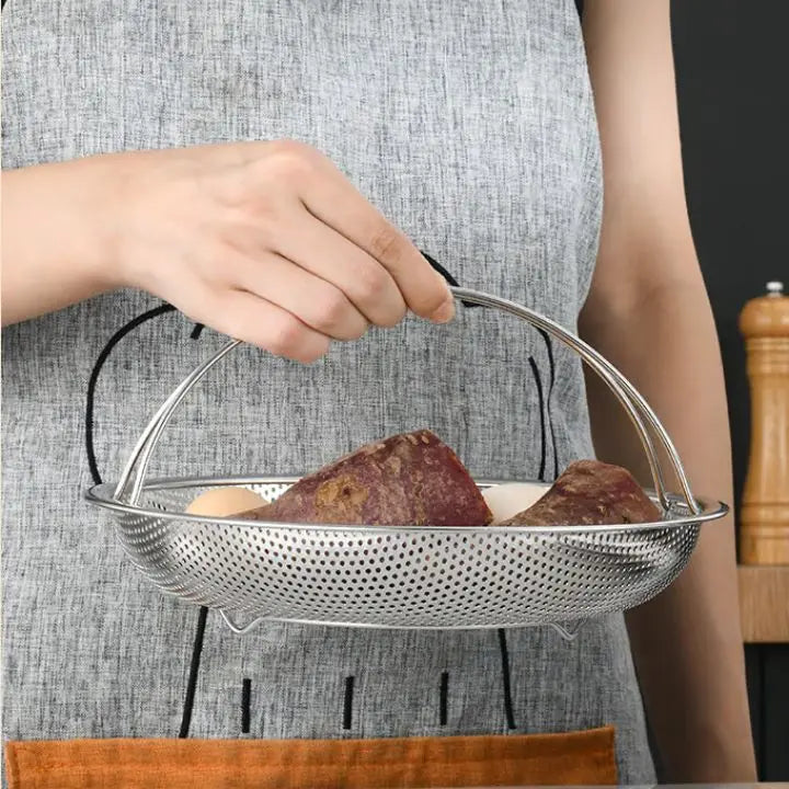 Stainless Steel Steamer with Handle – Healthy Cooking Made Easy