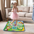 Electronic dance mat with colorful LED effects and movement challenges