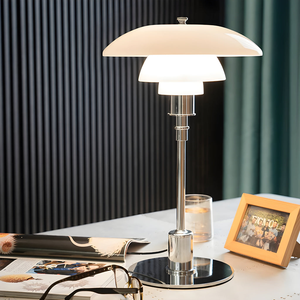 NordiGlow LED Table Lamp – Elegant glass design in Nordic style, dimmable lighting for office, living room or bedroom