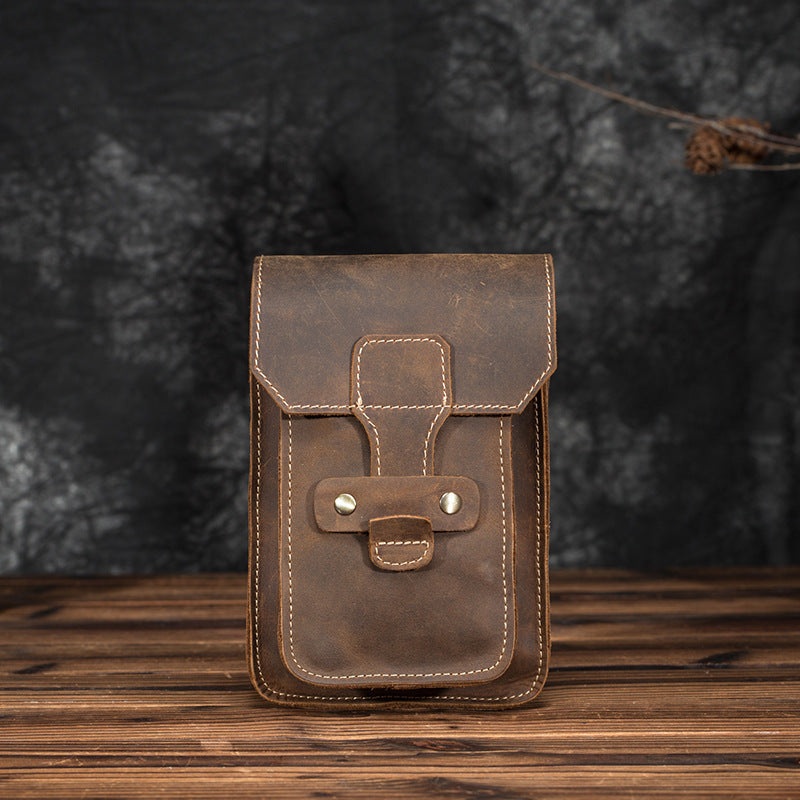 Elegant Leather Hip Pouch for Men