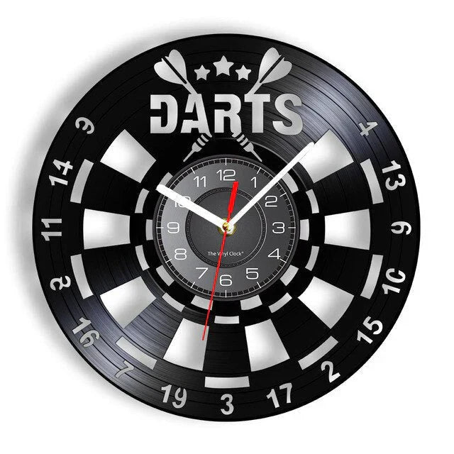 GameTime Vintage Dartboard Wall Clock