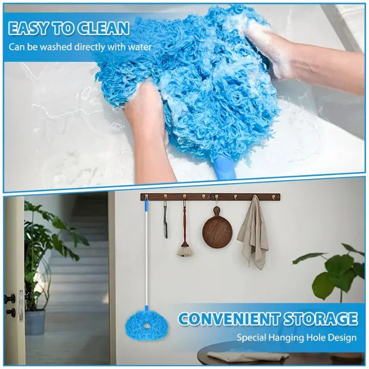 Ceiling dust brush with telescopic – Clean flexibly & safely