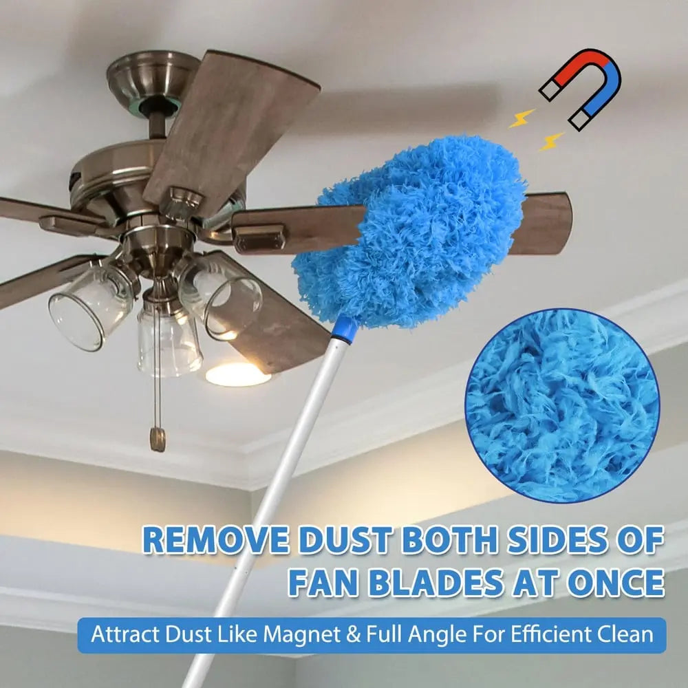 Ceiling Fan Dust Brush with Telescopic Pole – Effortless Cleaning of High Areas