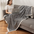 GeoComfort Fleece Blankets – Soft, lightweight polyester with modern print