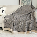 DecoDiamond Plaid Blanket – Cozy elegance with geometric charm