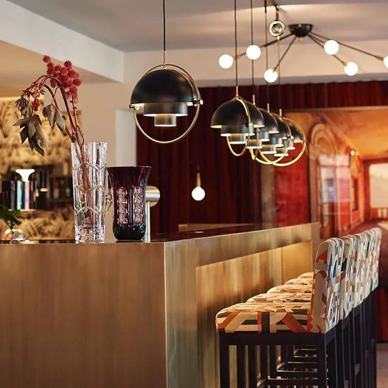 Modern Danish Iron Pendant Lamp – Minimalist Industrial Design for Dining Room and Living Room