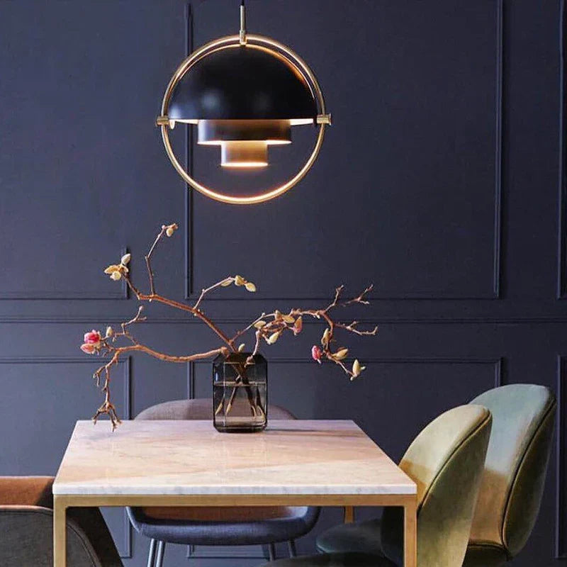 Modern Danish Iron Pendant Lamp – Minimalist Industrial Design for Dining Room and Living Room