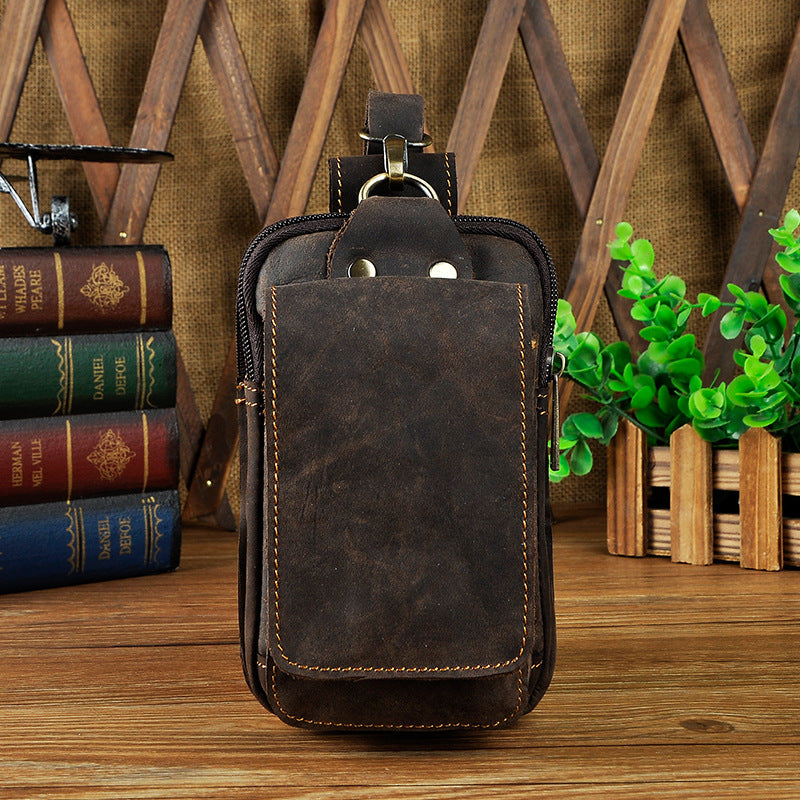 Elegant Leather Hip Pouch for Men