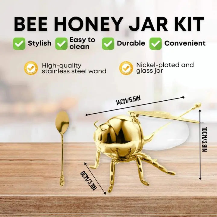 Decorative and practical bee-shaped honey jar