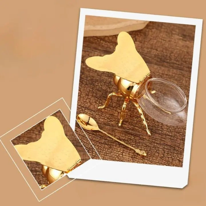 Decorative and practical bee-shaped honey jar