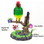 Decorative bird with voice activation and natural sound