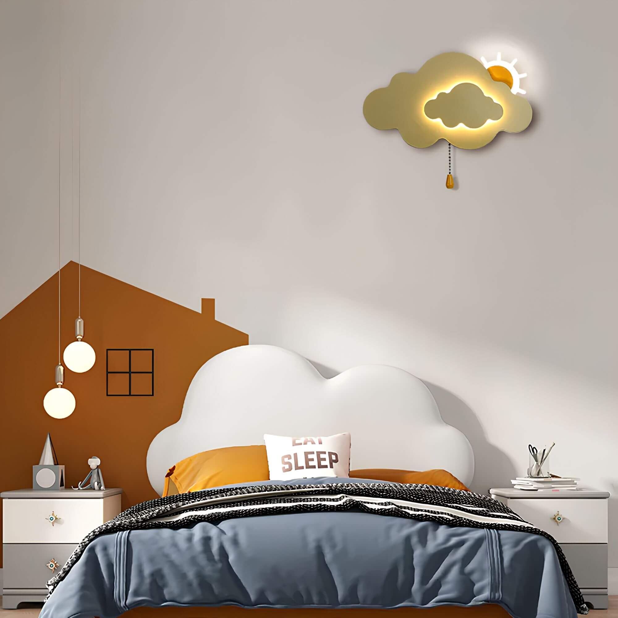 Children's room wall lamp, Playful design