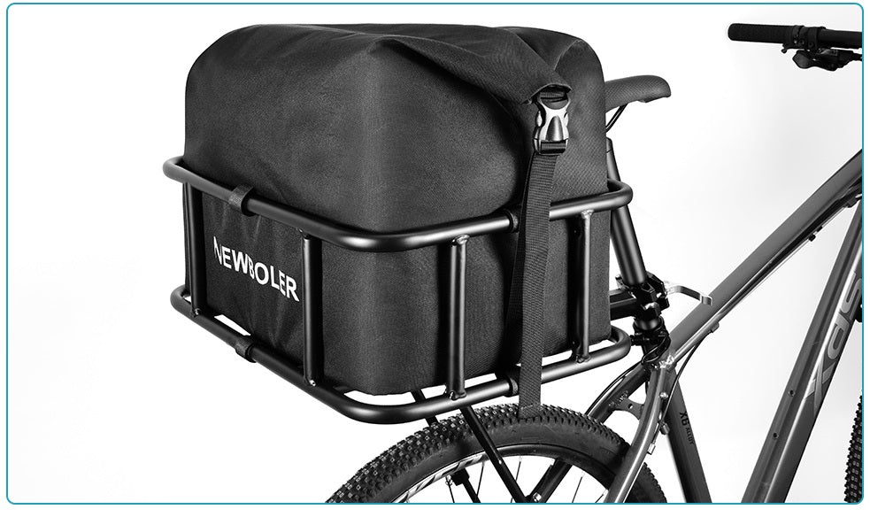Heavy-Duty Rear Bike Basket with Rack – Large Metal Bicycle Carrier for Groceries, Commutes & E-Bikes