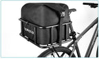 Heavy-Duty Rear Bike Basket with Rack – Large Metal Bicycle Carrier for Groceries, Commutes & E-Bikes