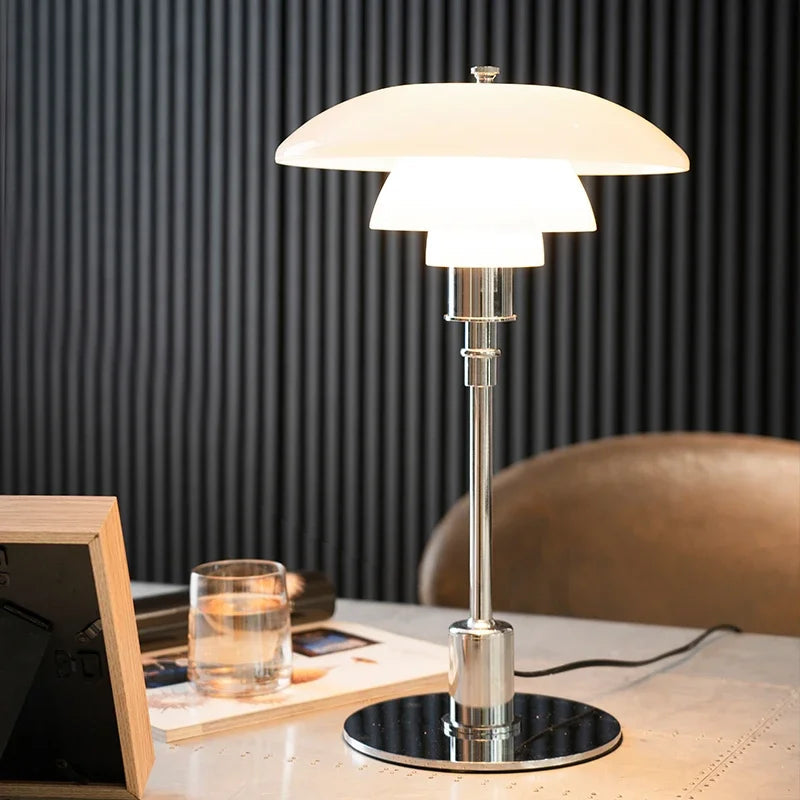 Nordic Glass LED Desk Lamp for Office and Living Spaces
