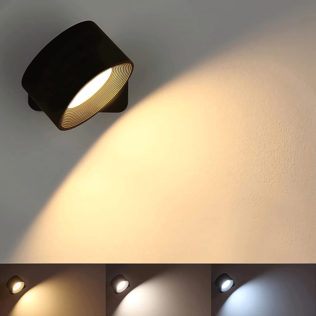 360° wireless rechargeable wall light | Versatile LED lighting solution