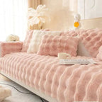 Thick Rabbit Plush Sofa Cover