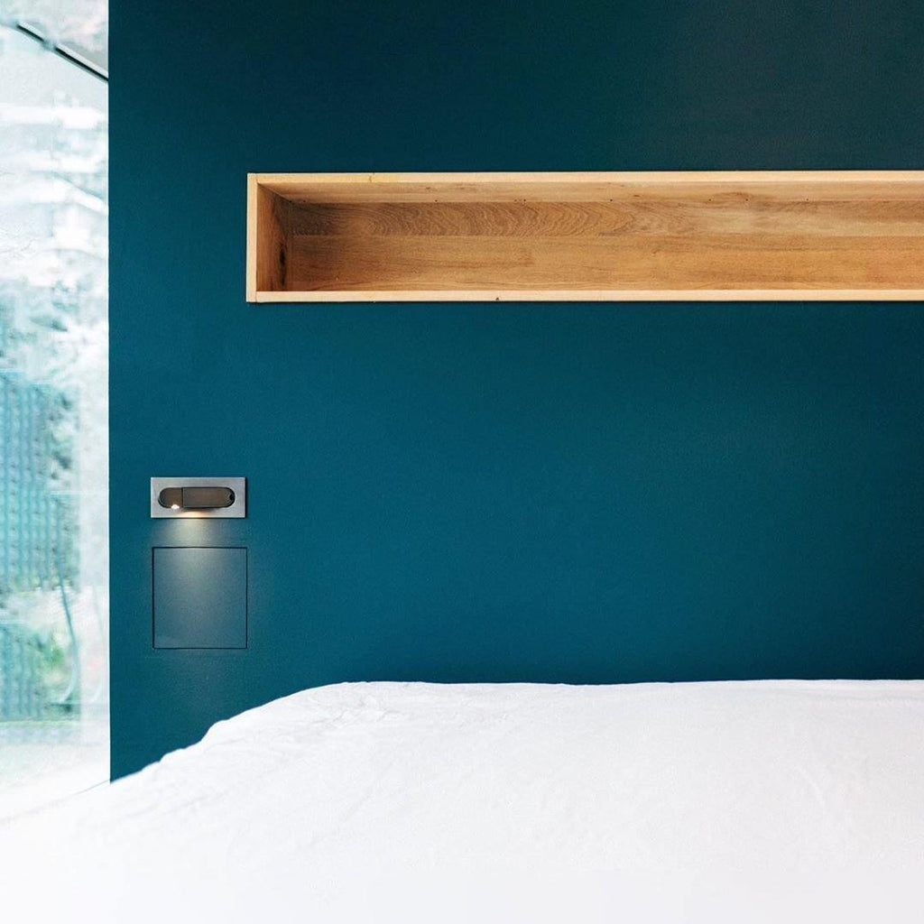 LED Bedside Lamp LUMEVIA | 3 Light Colors | Aluminum Alloy | Ø19 cm x H8 cm | With Push Button