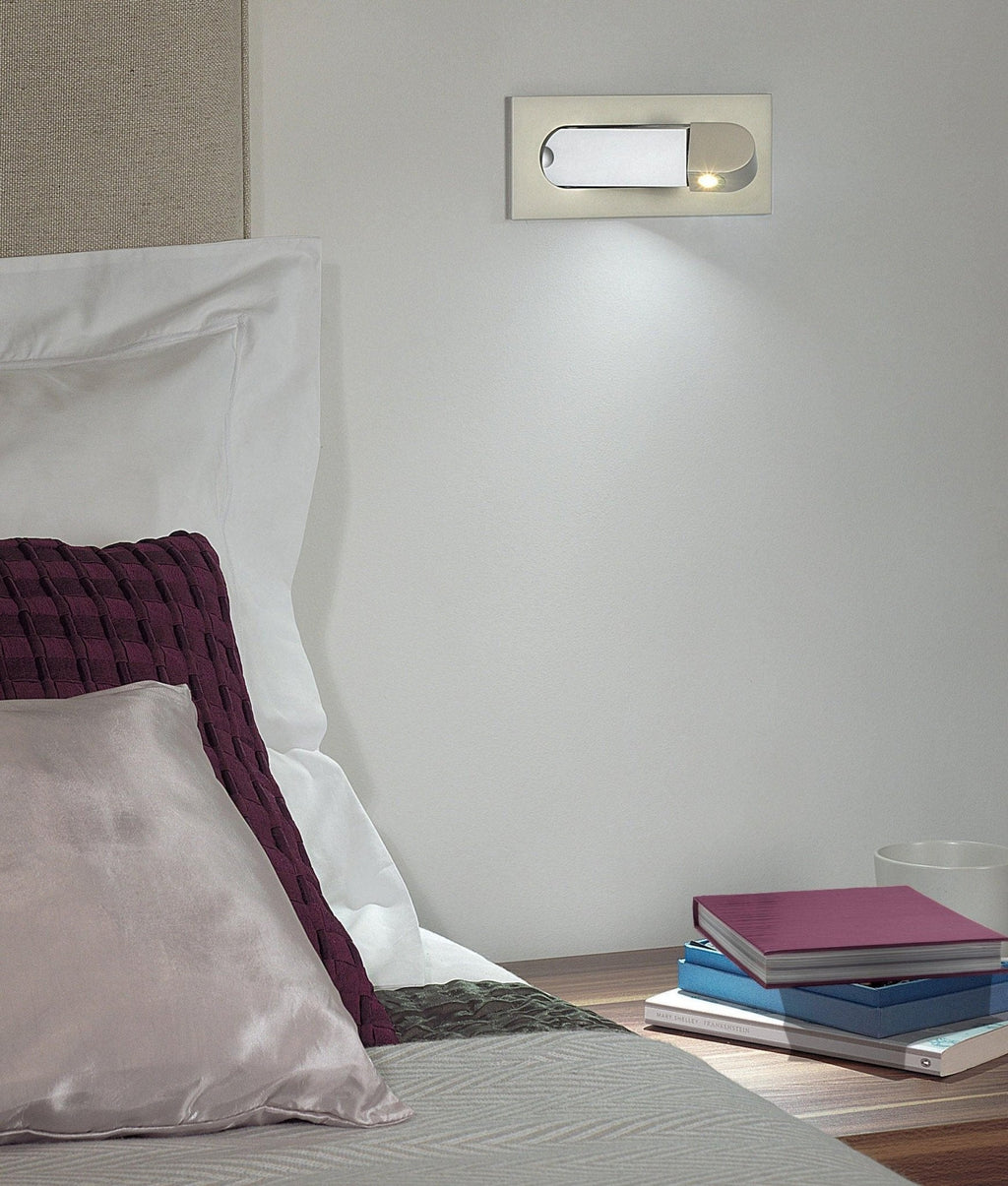LED Bedside Lamp LUMEVIA | 3 Light Colors | Aluminum Alloy | Ø19 cm x H8 cm | With Push Button