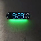 Digital Wall Clock Large LED Display with Remote Control