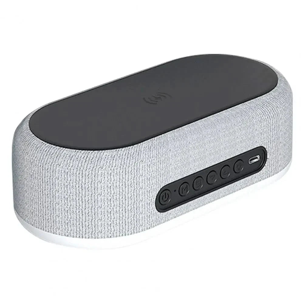 Digital Alarm Clock with Wireless Charging and Temperature Display